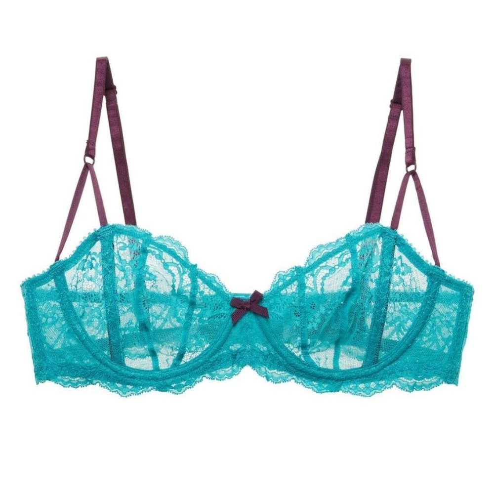 NWT Turquoise & Raisin Underwire Bra